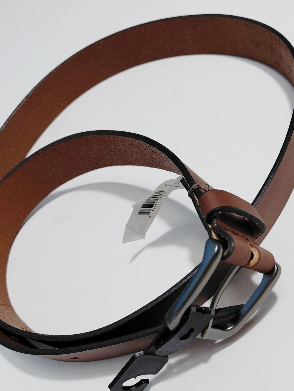 TIMBERLAND Men's Brown Leather Belt Size 44